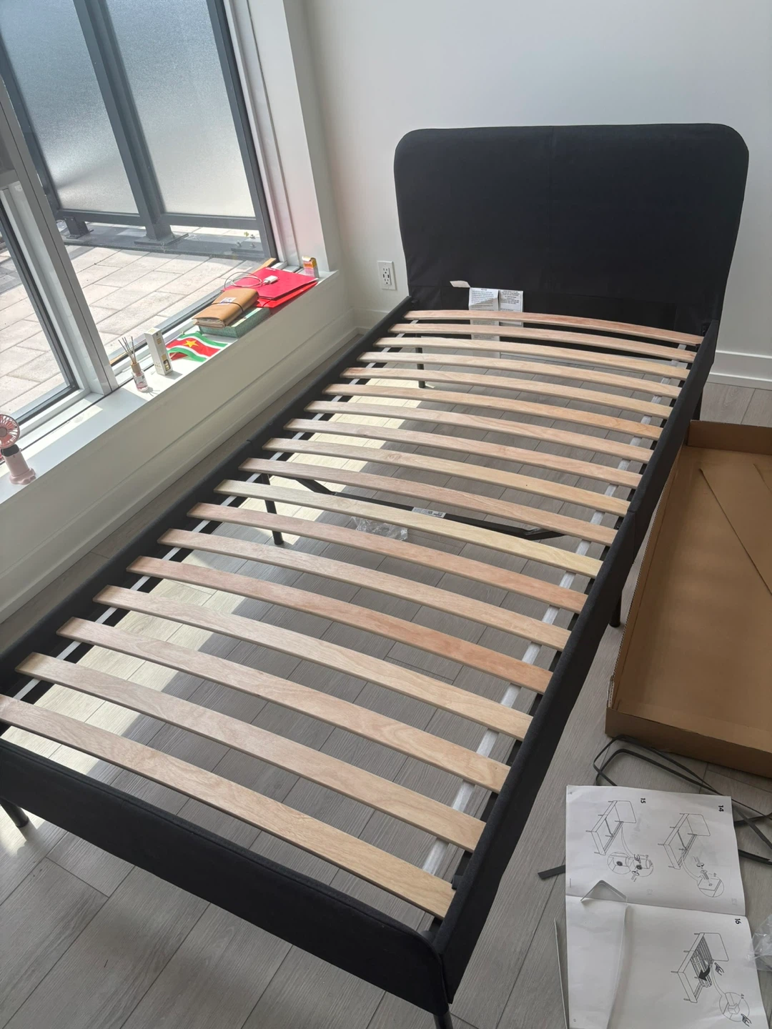 IKEA Bed Frame Black Single + Mattress - photo 2