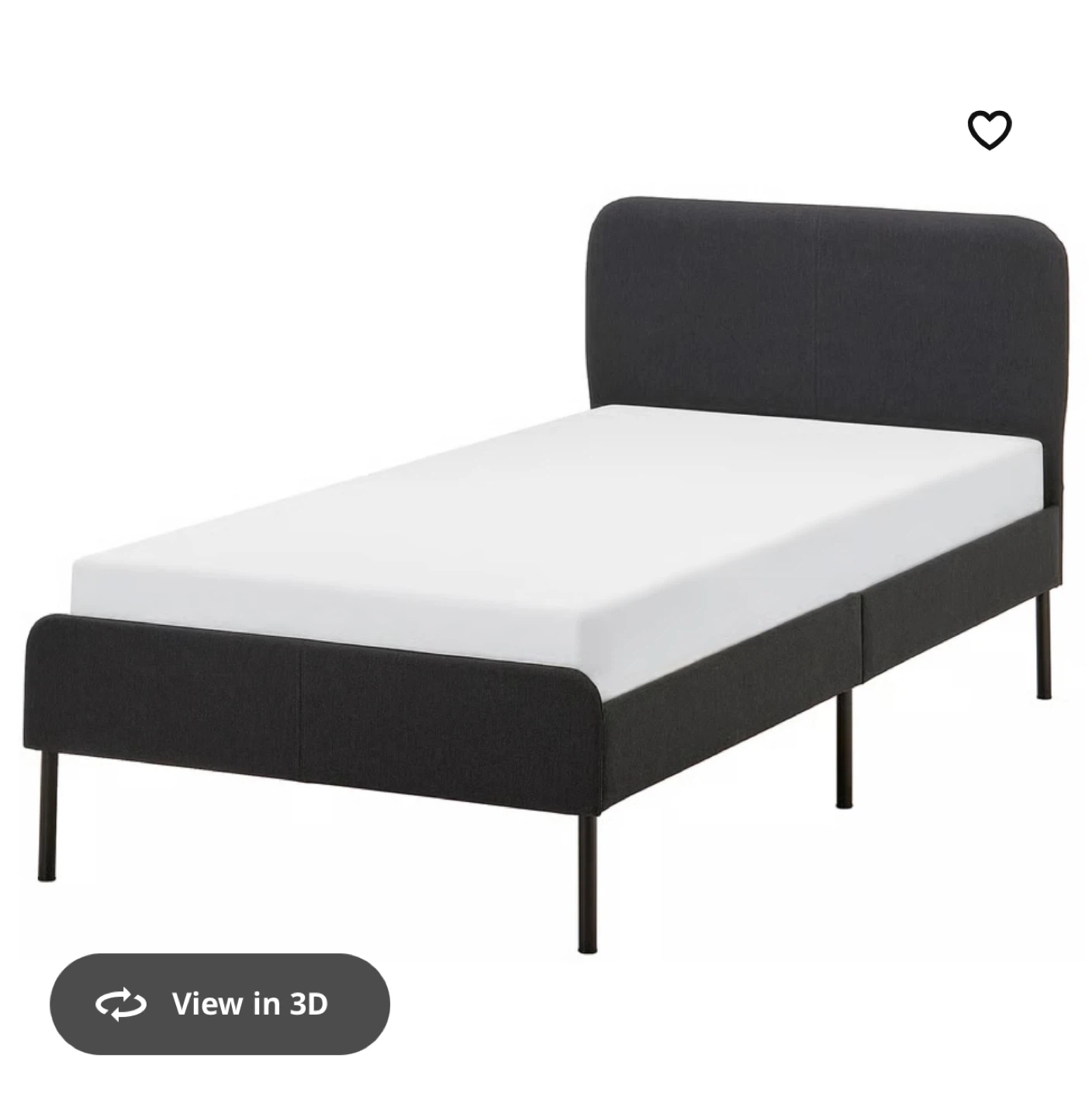IKEA Bed Frame Black Single + Mattress - photo 5