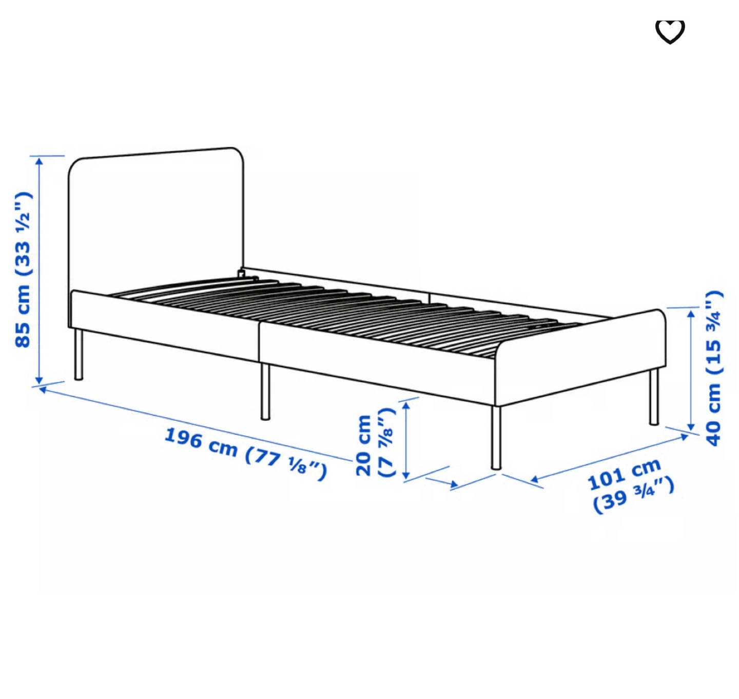 IKEA Bed Frame Black Single + Mattress - photo 3
