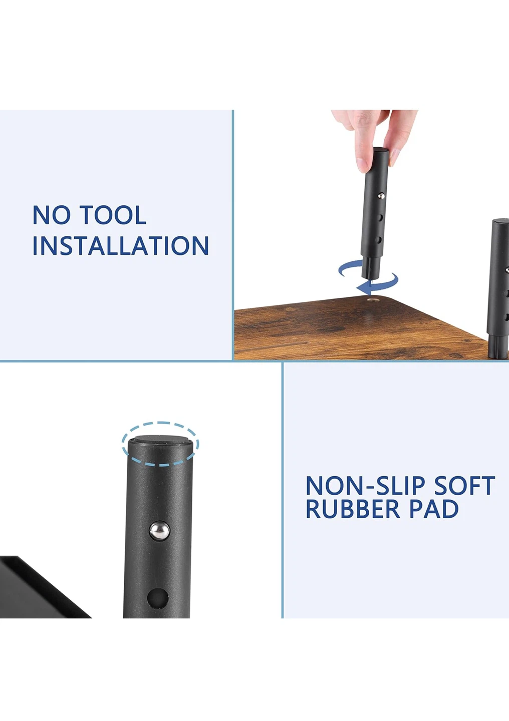 Adjustable Monitor Stand with Drawer and Cable Management - photo 5