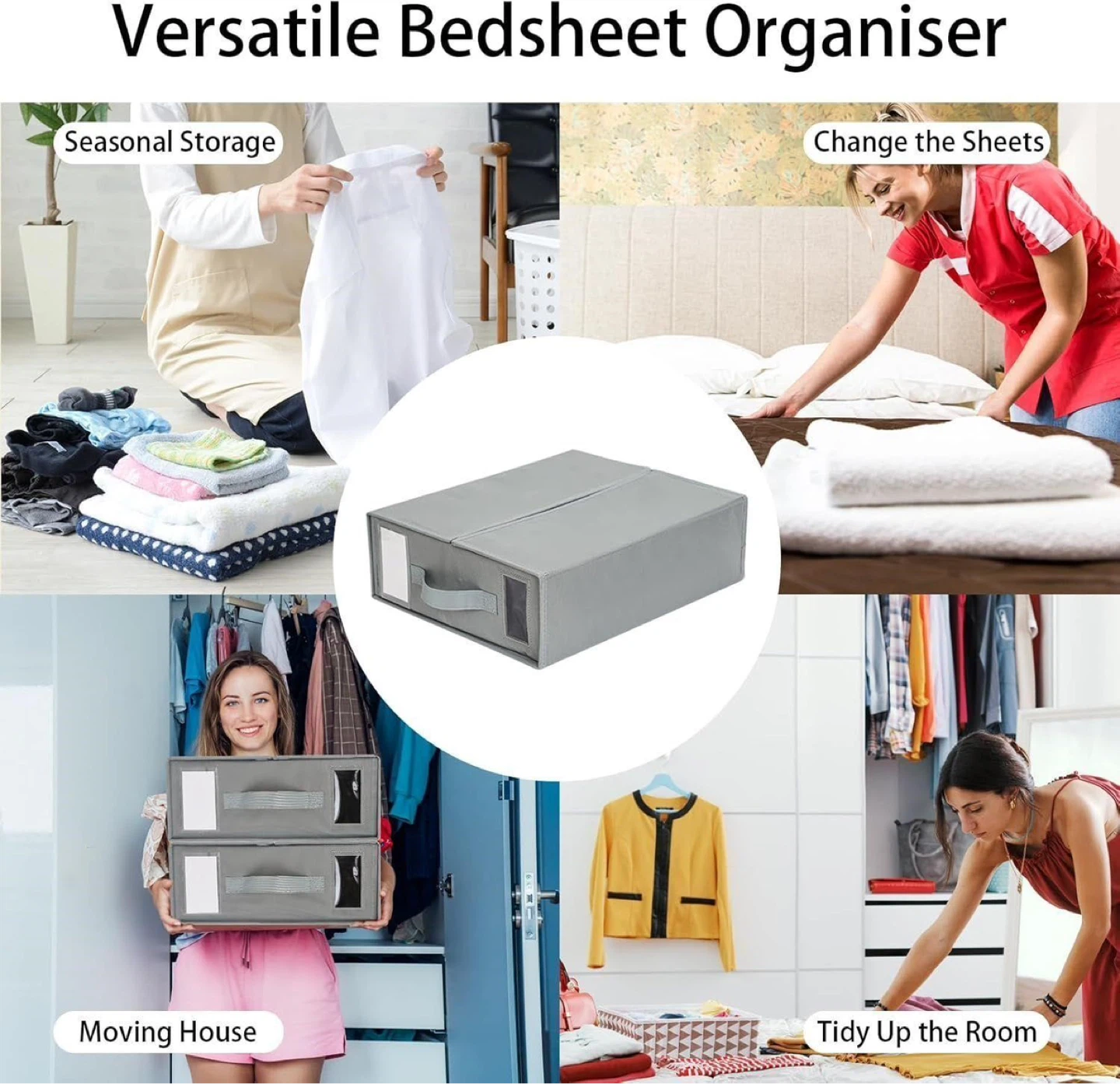 8PK Organiser/Storage Bed Sheet Linen - photo 4