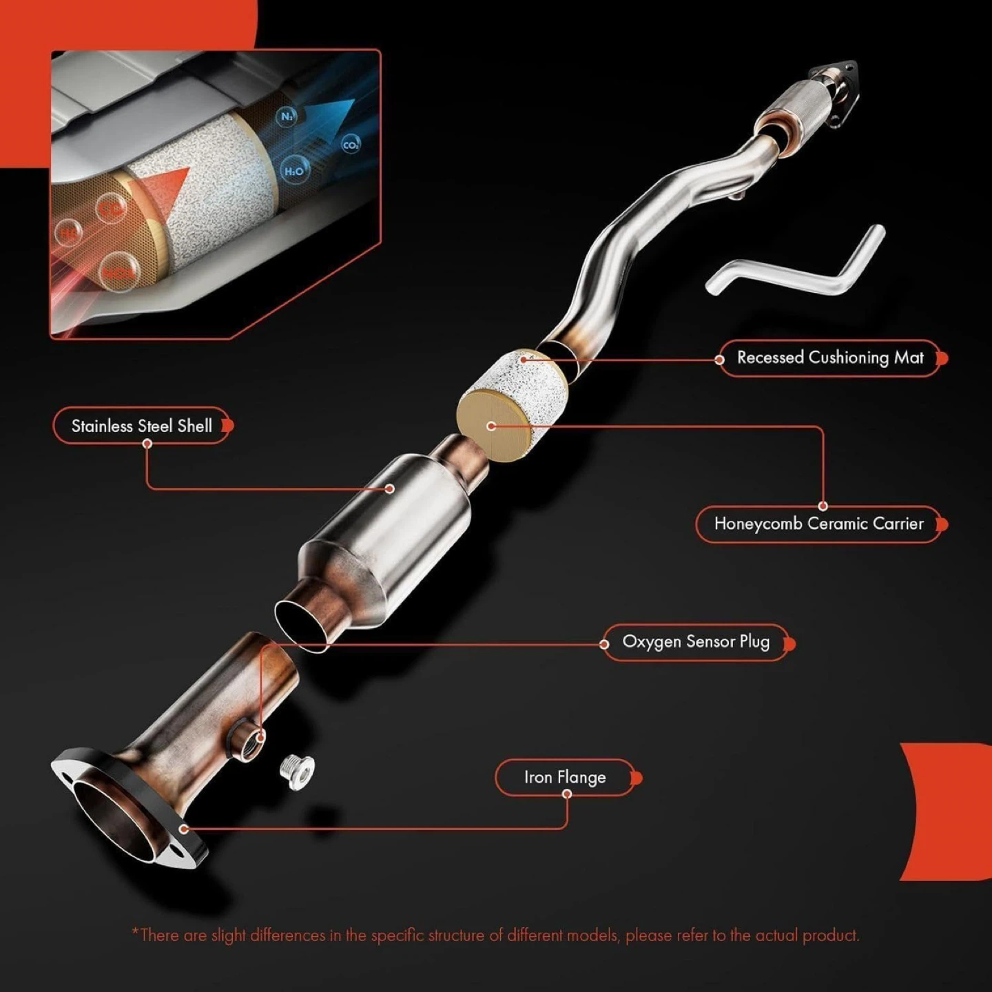 iPremium Catalytic Converter for Honda CR-V 2002-2006 - photo 3