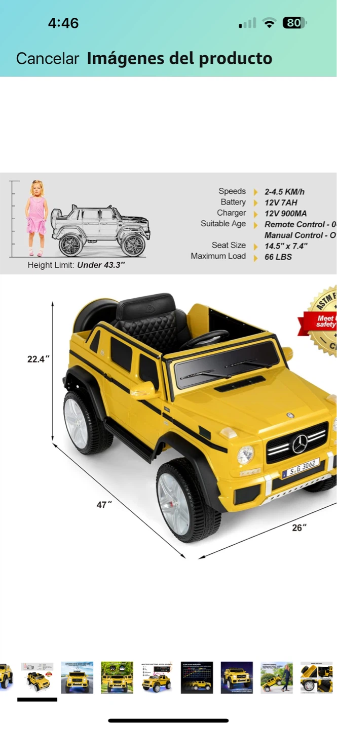 Kids Ride On Electric Car - Yellow - photo 3