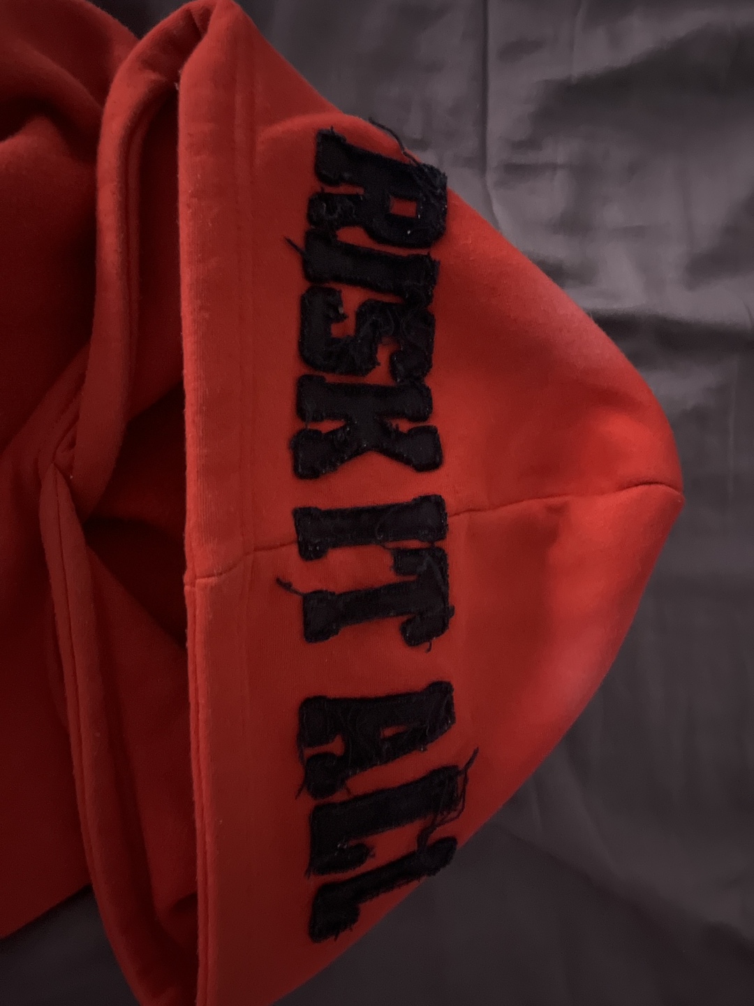 Red RISKTAKER Hoodie with "RISK IT ALL" on hood - photo 5