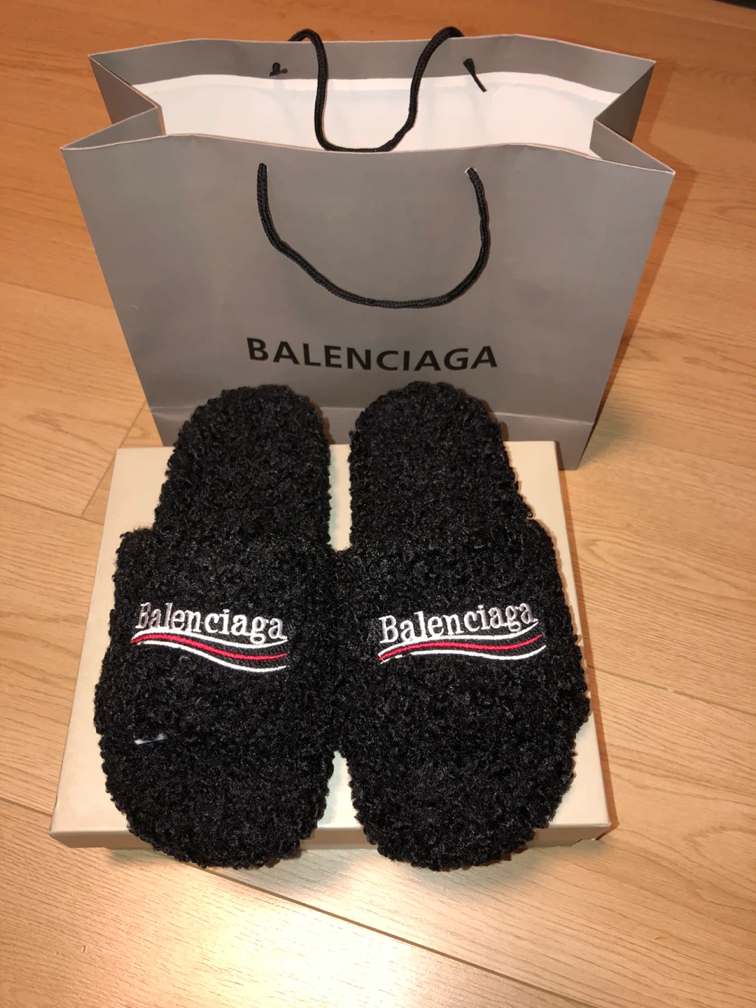 Balenciaga slides furry