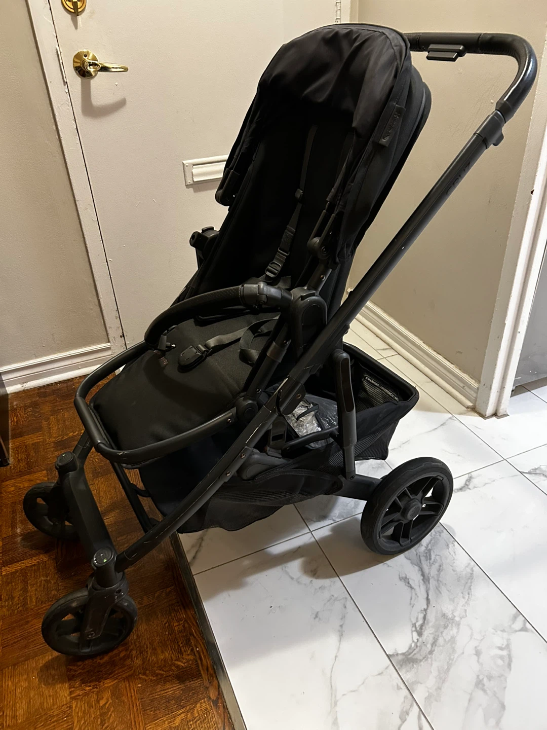 Black Uppababy Vista Stroller with Bassinet