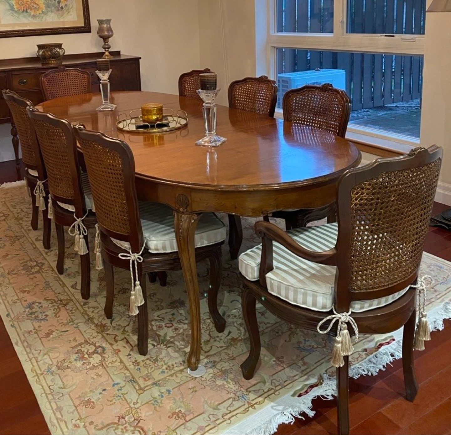 Oval Dining Table with 8 Chairs