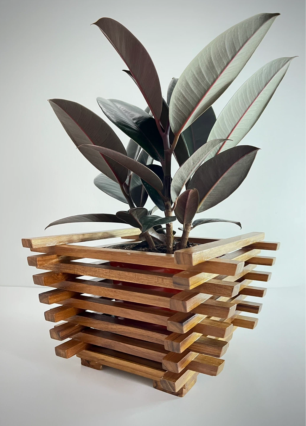 Wooden Planter Pot Holder - photo 2