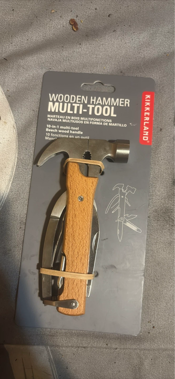 Kikkerland Wooden Hammer Multi-Tool