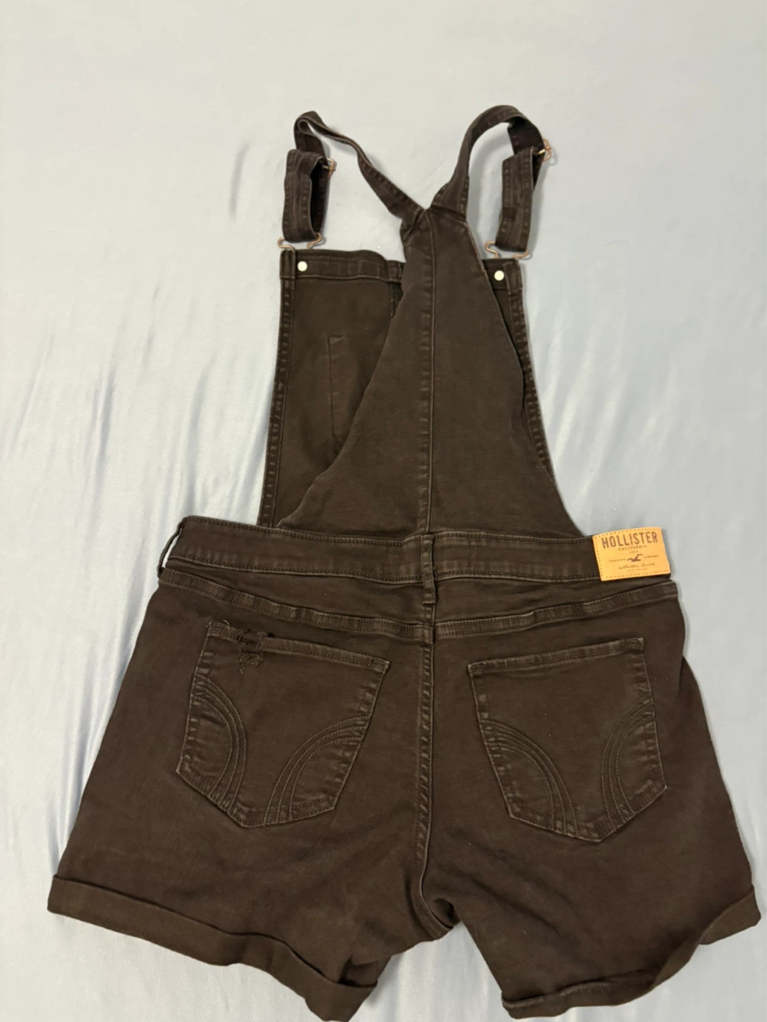 Hollister Brown Denim Short Overalls - photo 3