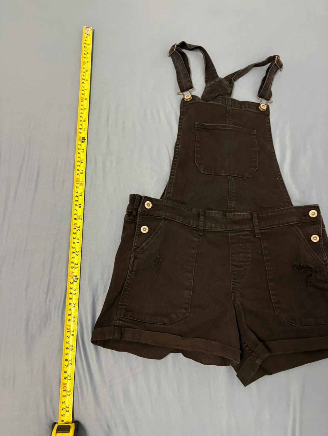 Hollister Brown Denim Short Overalls - photo 2
