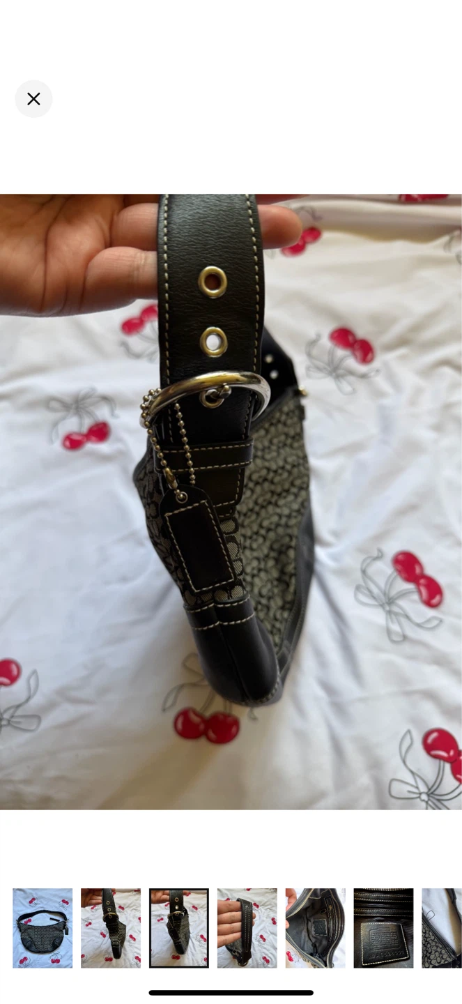 🩶Y2K Vintage Mini Coach Soho Hobo Bag - photo 3