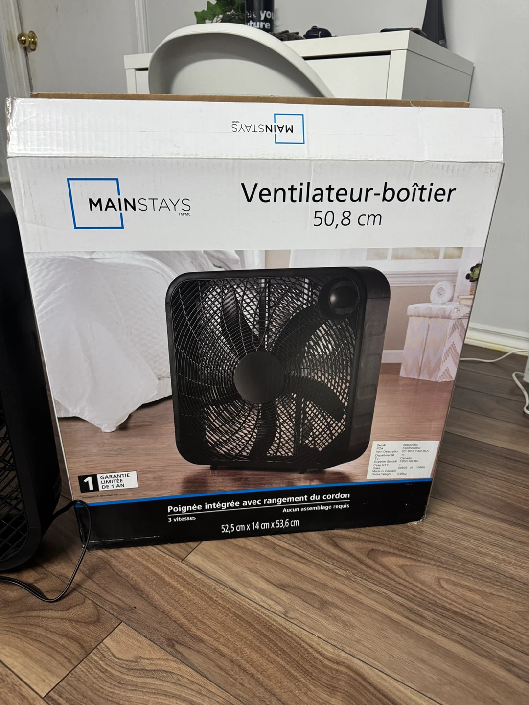 Mainstays 20 in. Box Fan - photo 2