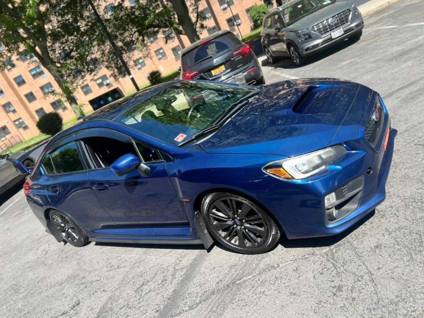 Blue Subaru WRX STI Sedan