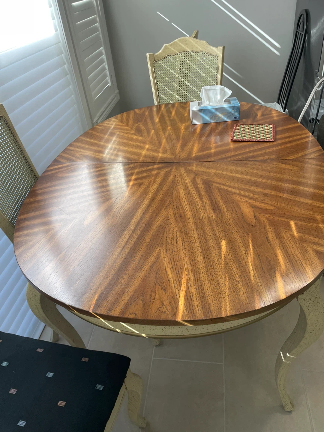 Oval Dining Table Set with 3 Chairs