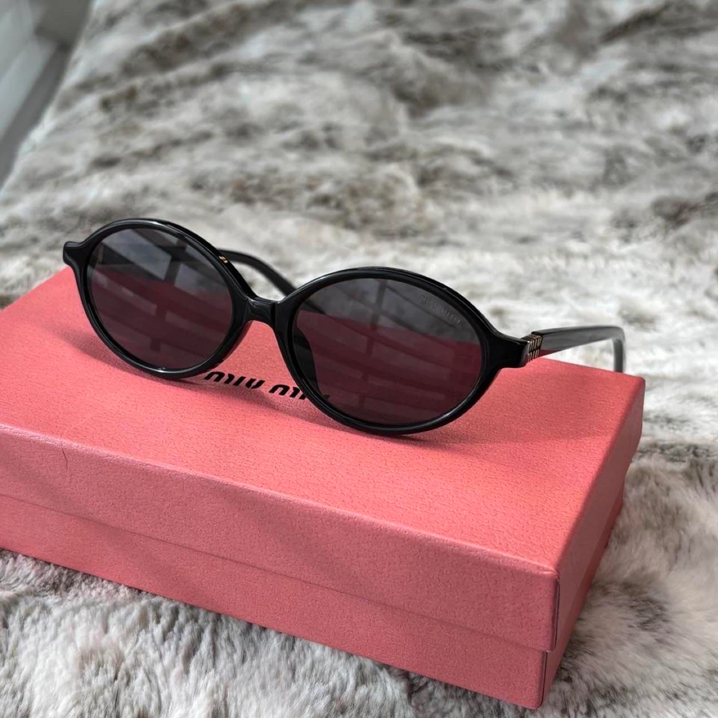 Miu Miu Black Oval Sunglasses - photo 2