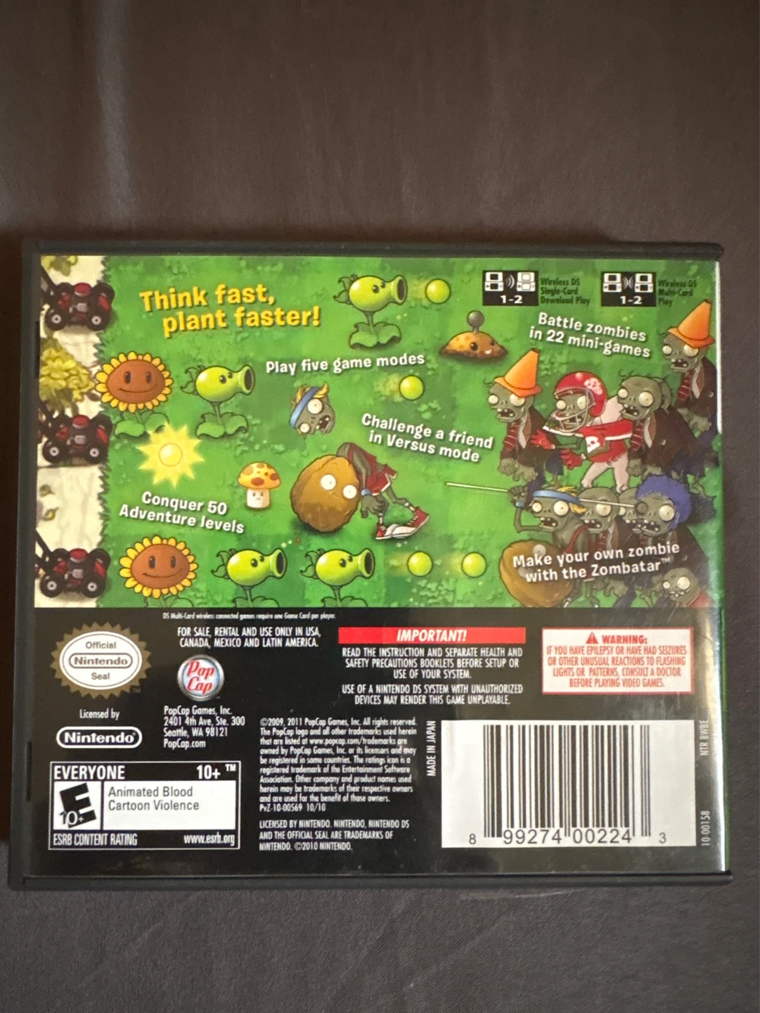 Plants vs. Zombies Nintendo DS - photo 3