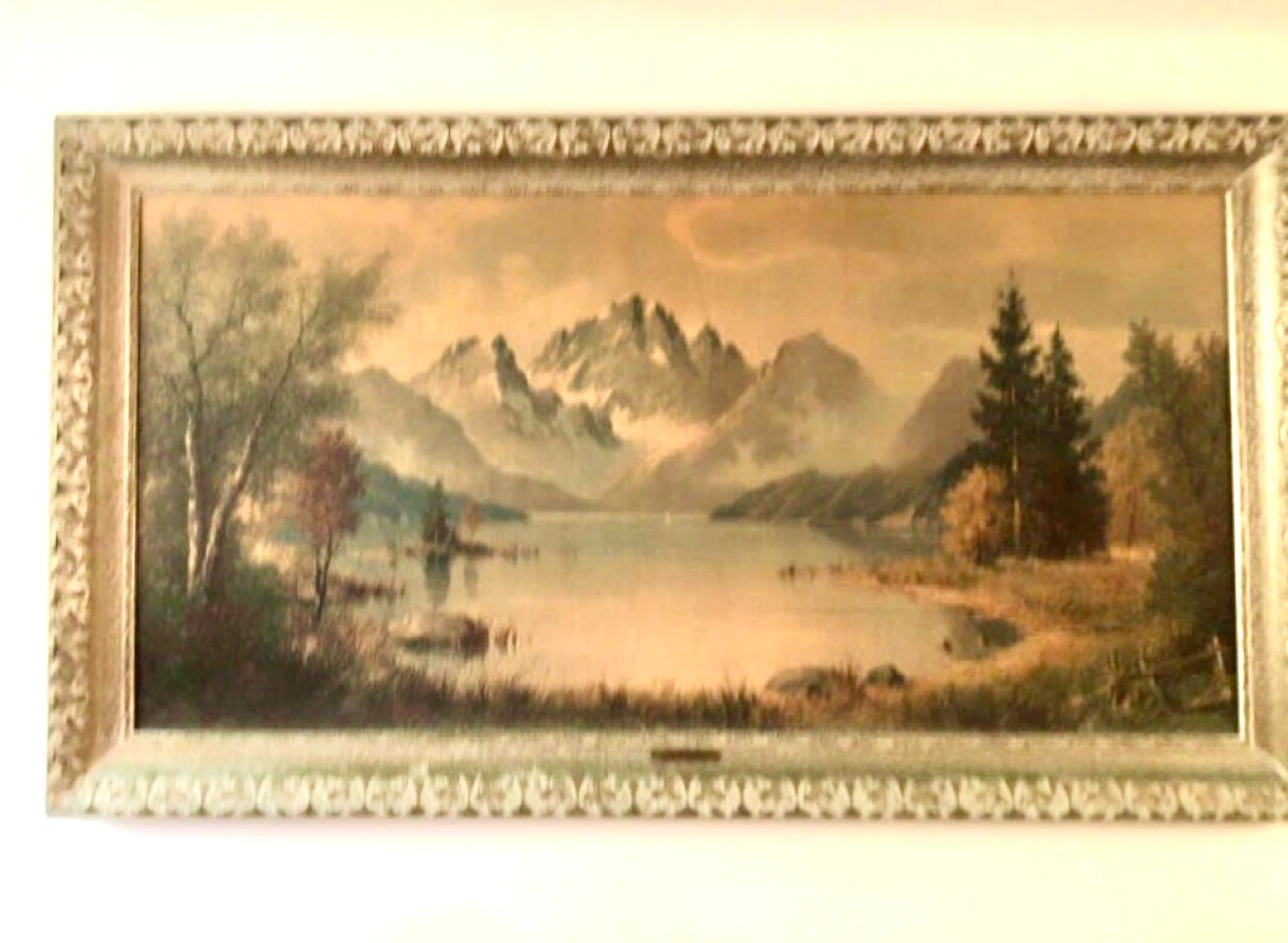 Framed Landscape Painting calls morning mist
