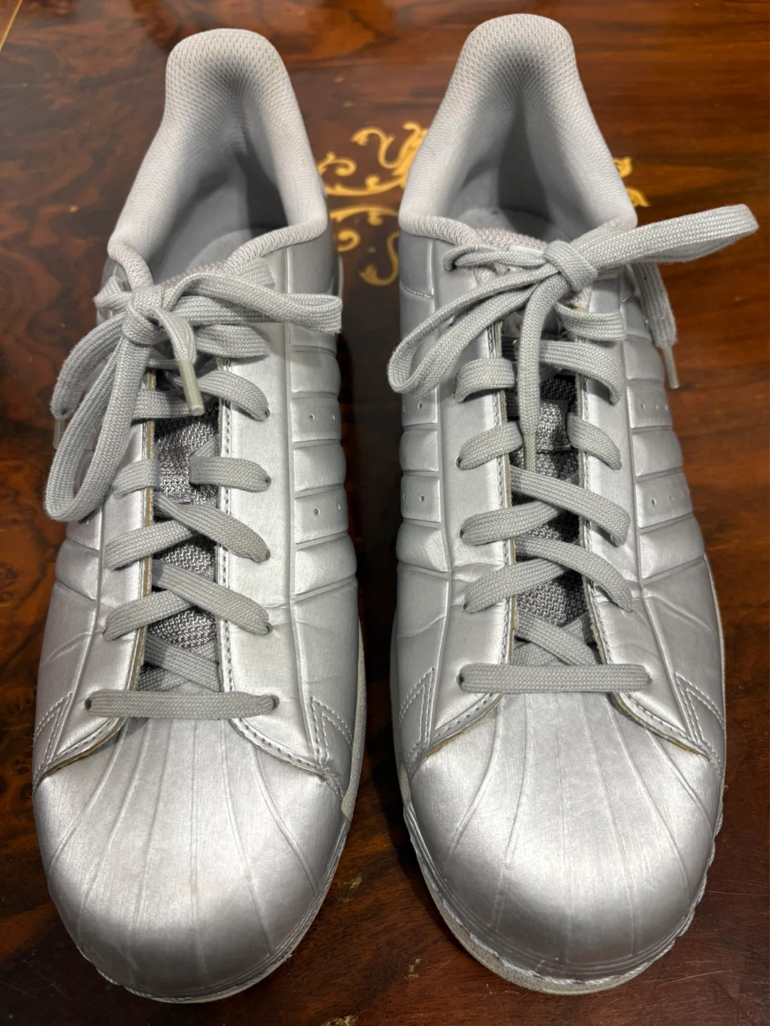 Adidas Superstar Shoes - Silver (Size 12)