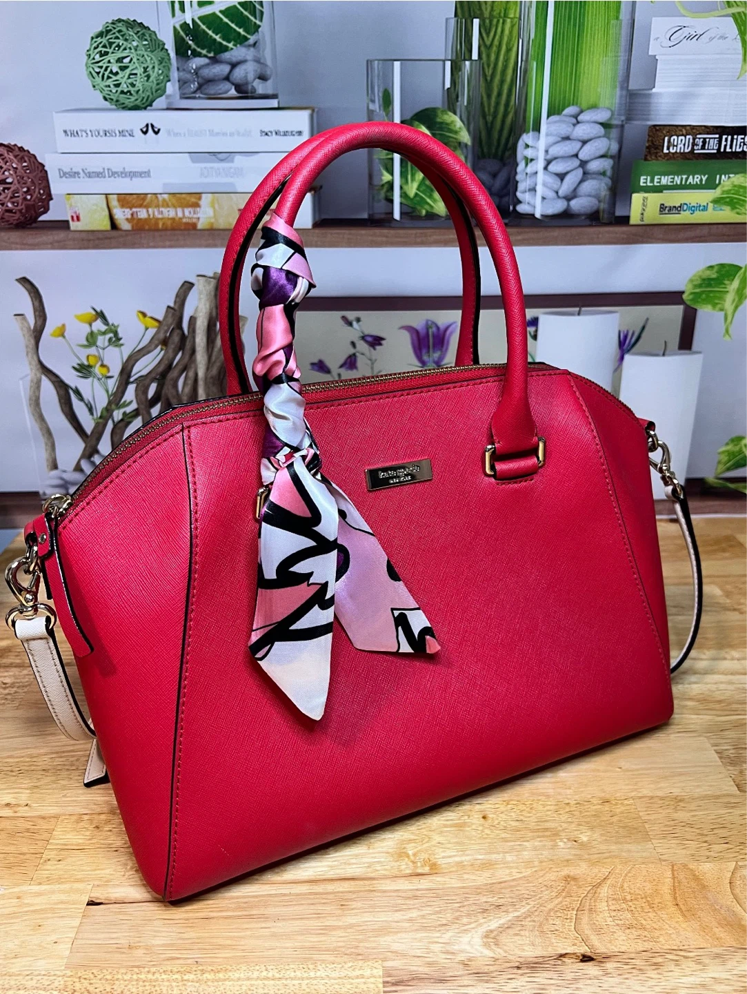 Kate Spade Red Leather Satchel Handbag - photo 3