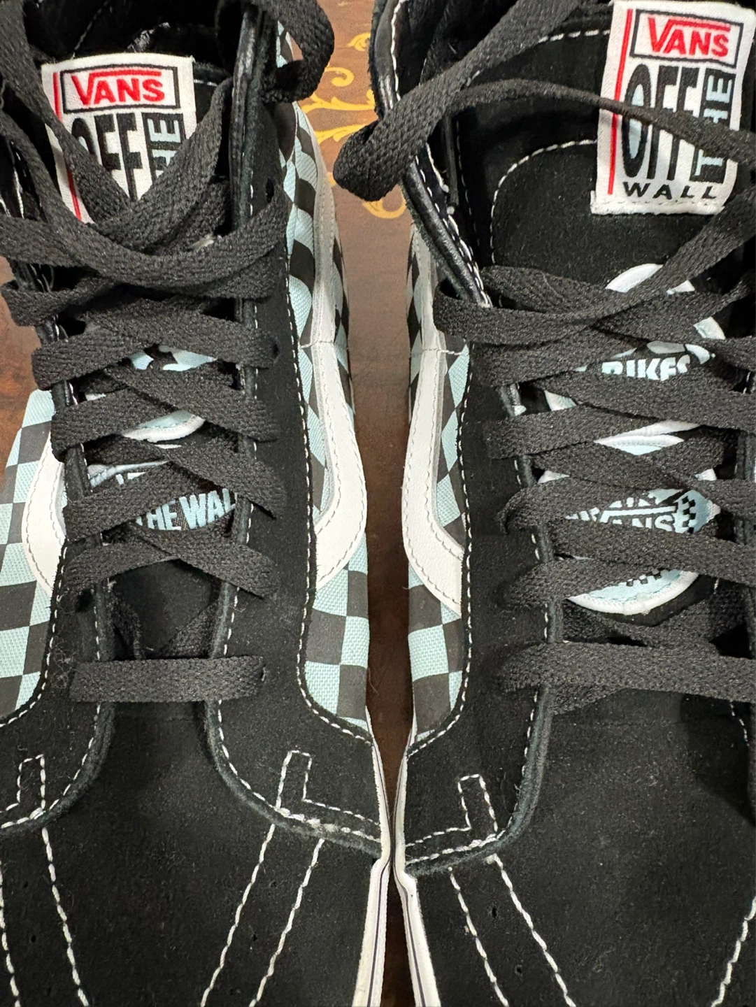 Vans Sk8-Hi Checkerboard High Top Sneakers - Size 12 - photo 2