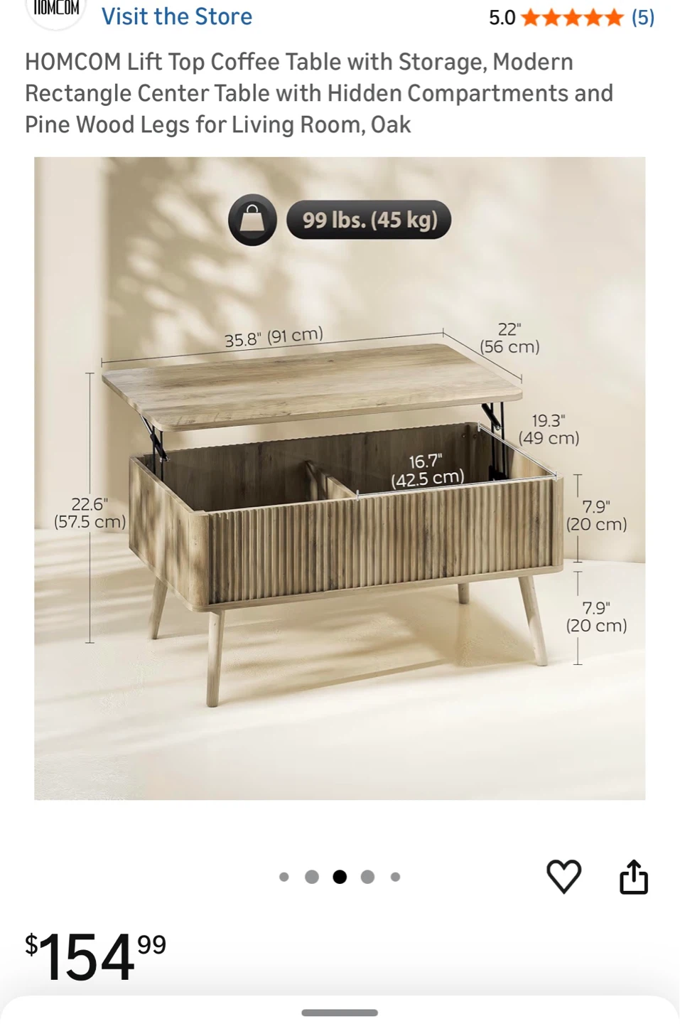 Lift-Top Coffee Table - photo 4