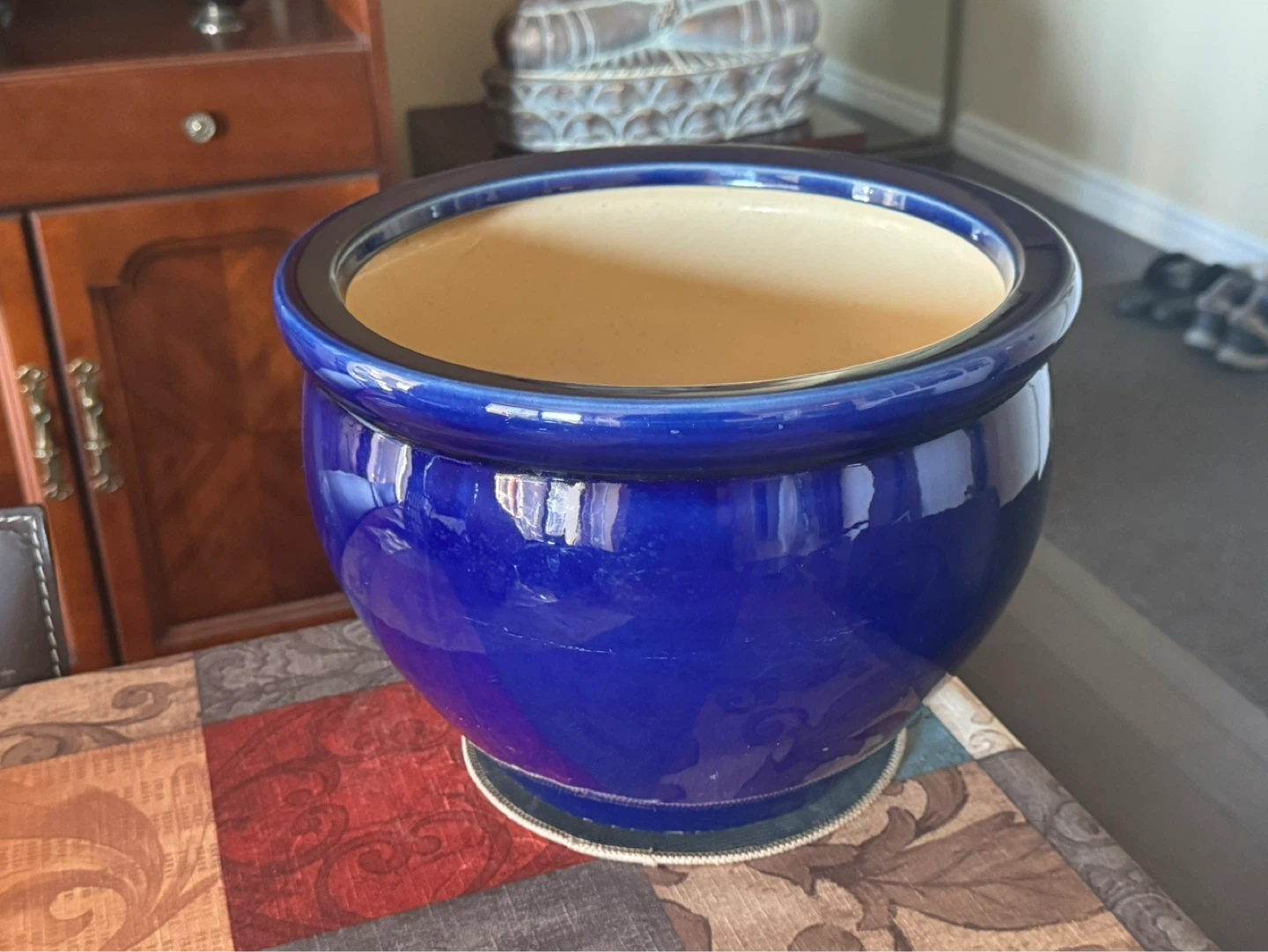 Blue Ceramic Planter - photo 5