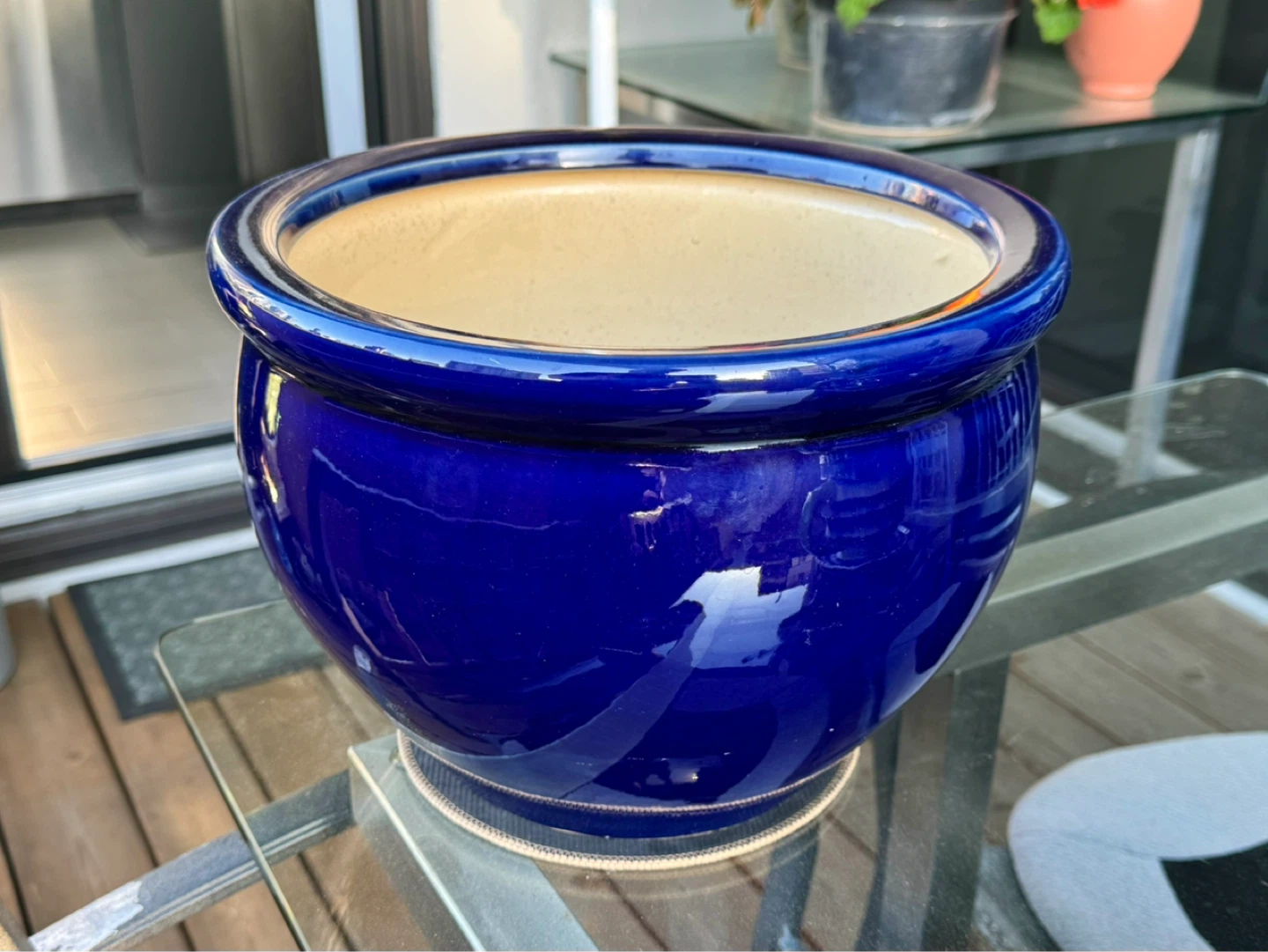 Blue Ceramic Planter