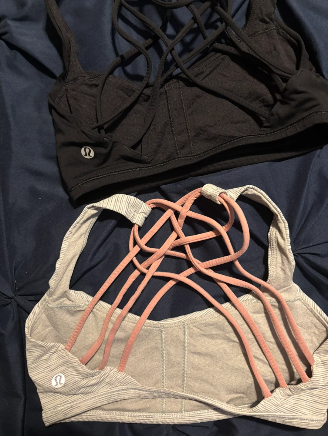 Lululemon Sports Bras (2) - Black and Grey/Pink