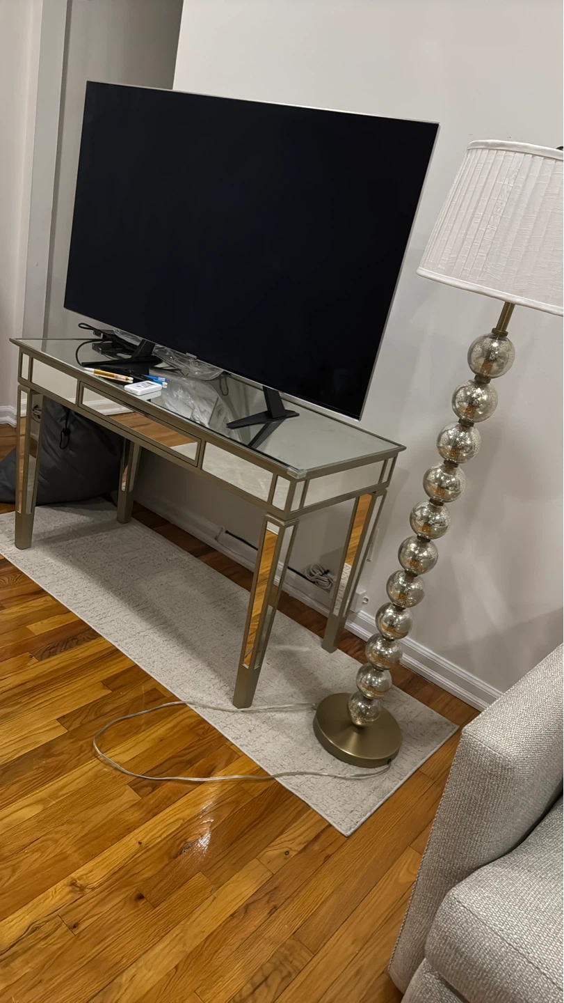 Mirrored Console Table and lamo - photo 3
