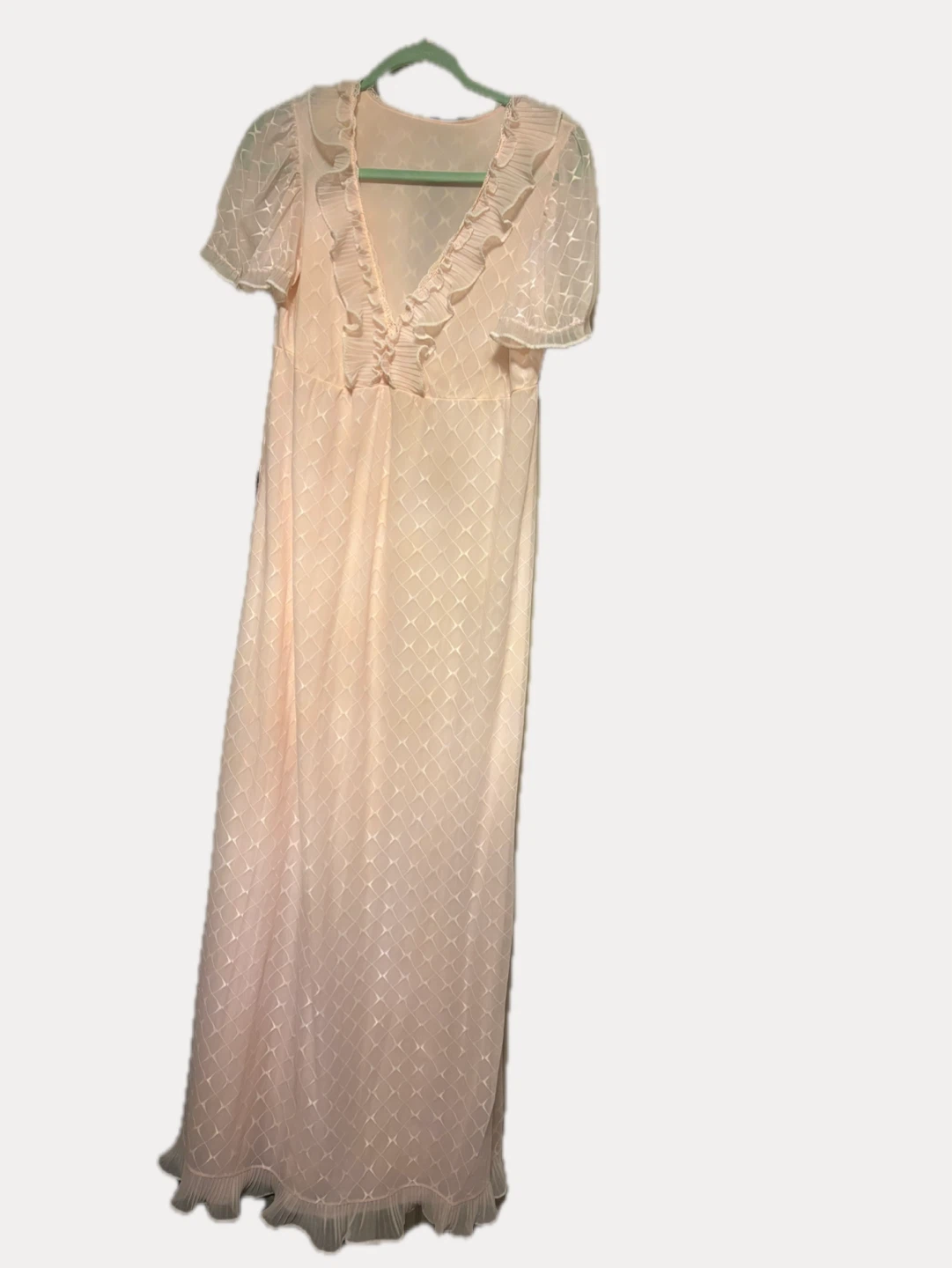 Vintage Pink Nightgown with Ruffles