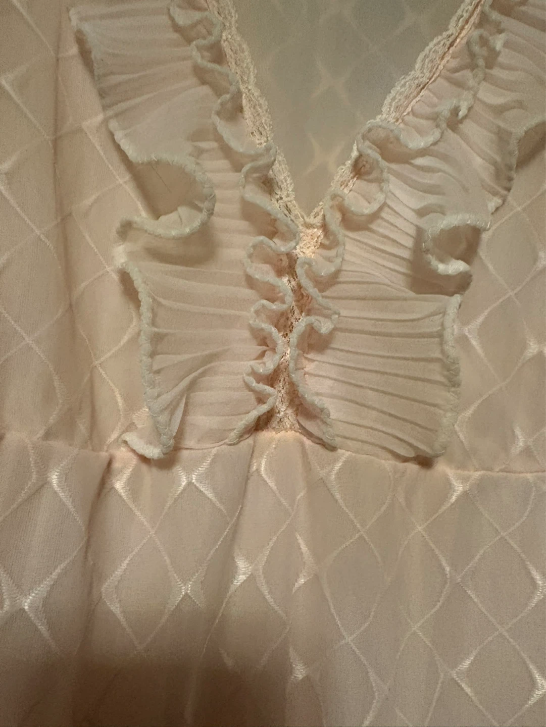 Vintage Pink Nightgown with Ruffles - photo 4