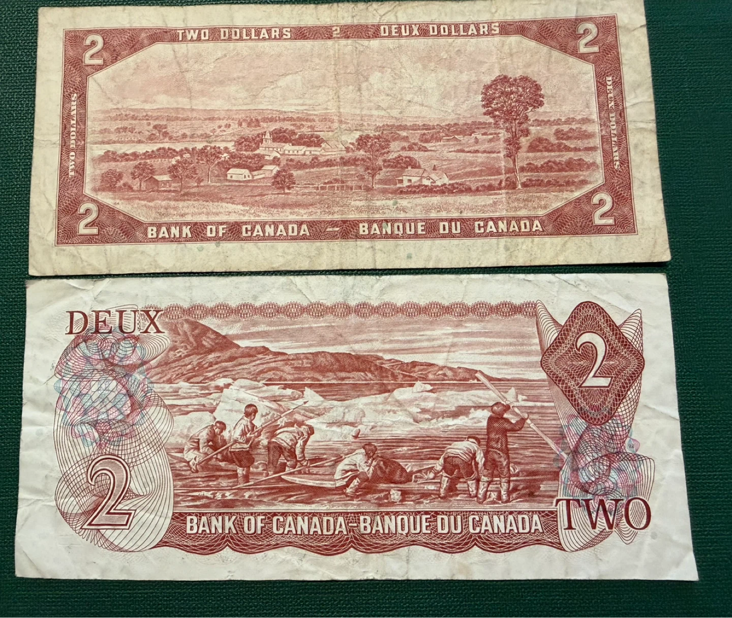 Two Canada $2 Bills - 1974 & 1954 - photo 2