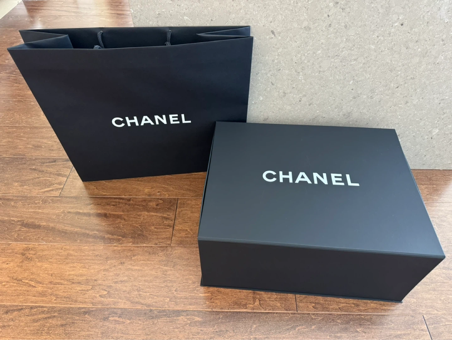 Chanel Gift Box and Shopping Bag