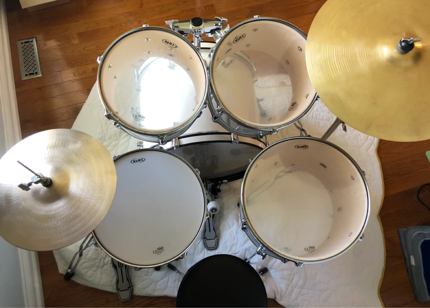 5-piece Mapex drum set — cream/off-white - photo 2