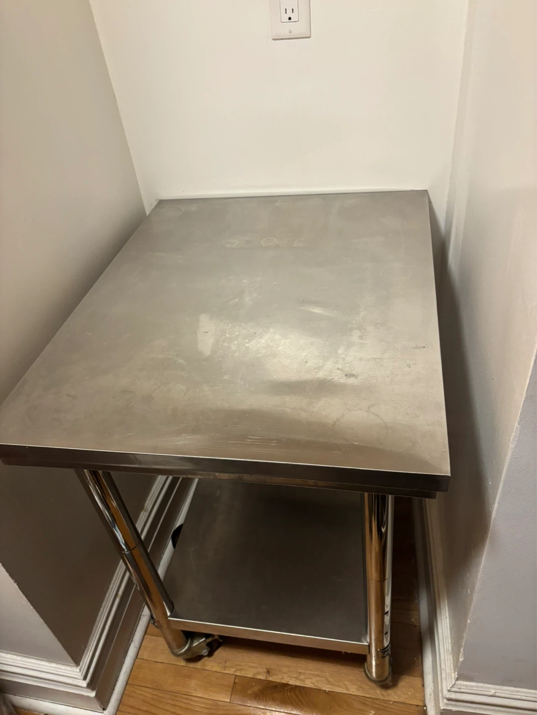 Industrial Stainless Steel Table with Wheels - photo 2