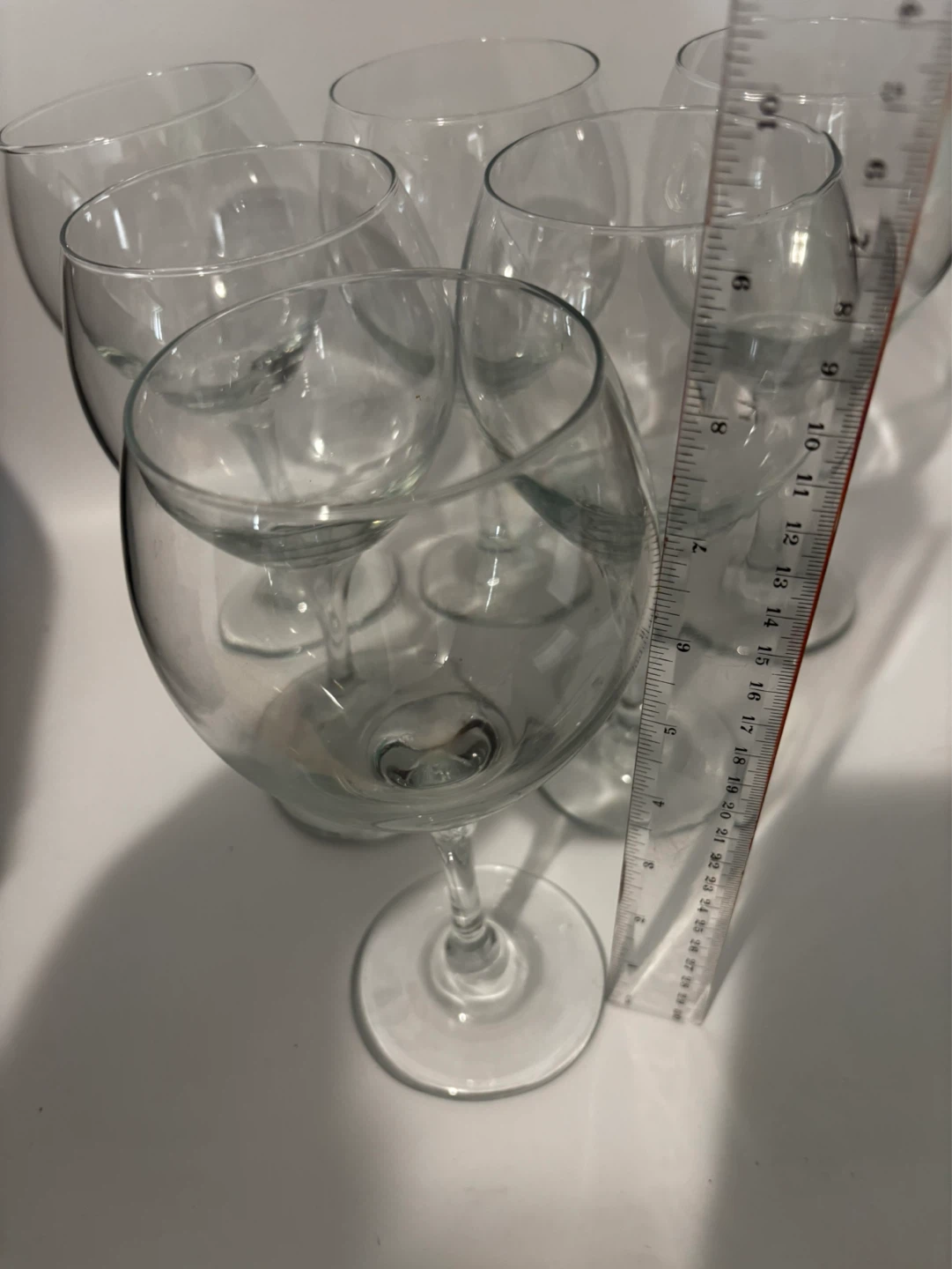 Set of 6 Clear Wine Glasses - photo 4