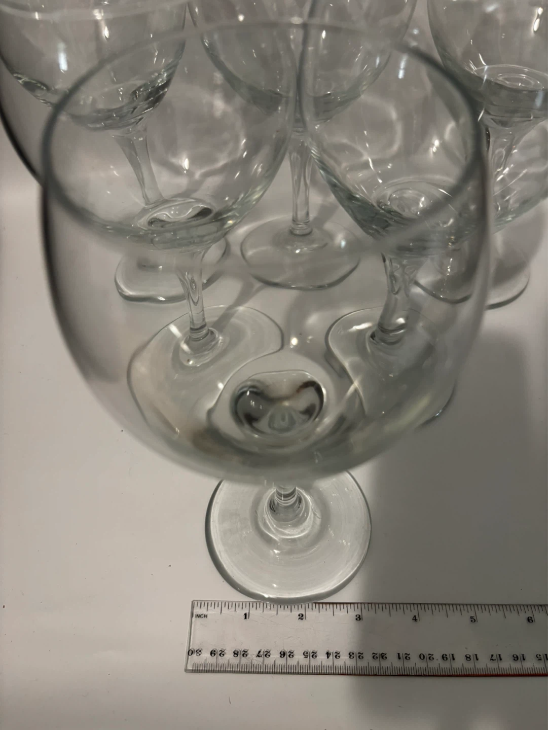Set of 6 Clear Wine Glasses - photo 3
