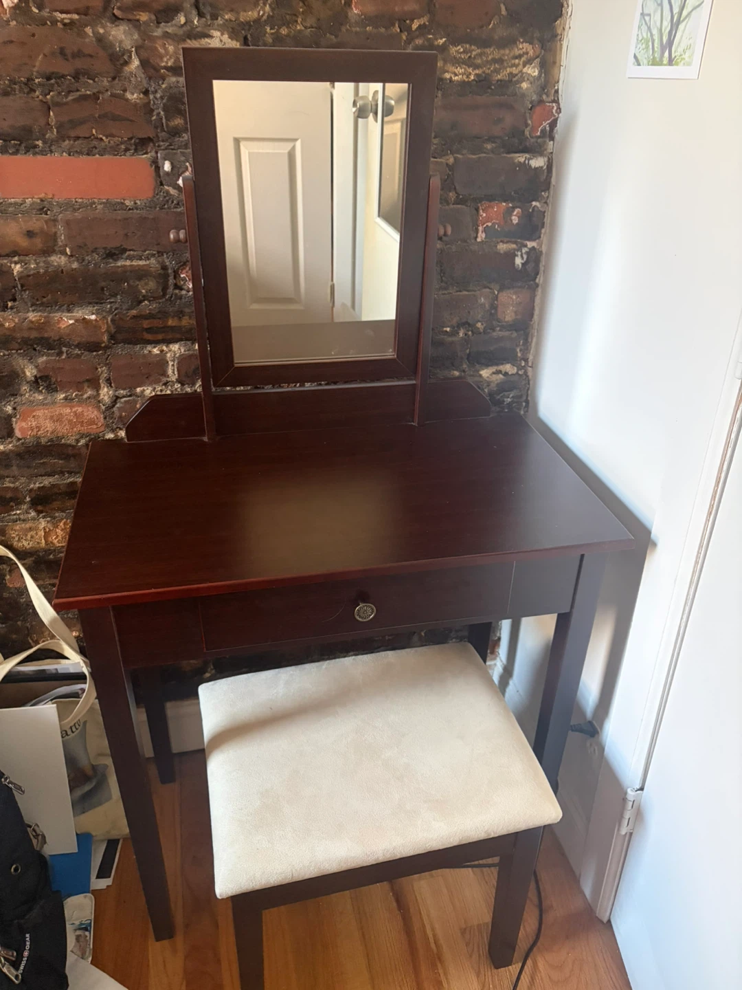 Vanity and stool