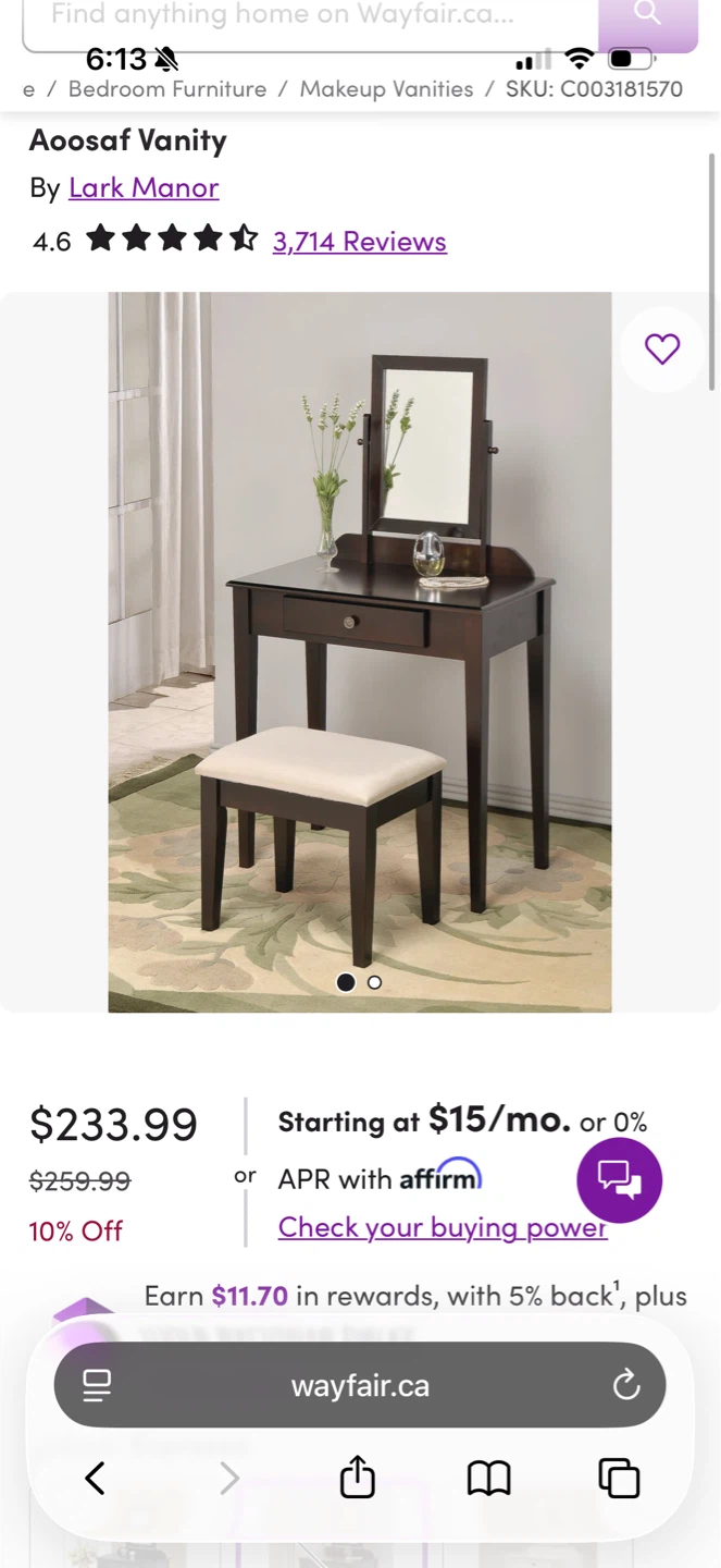 Vanity and stool - photo 3