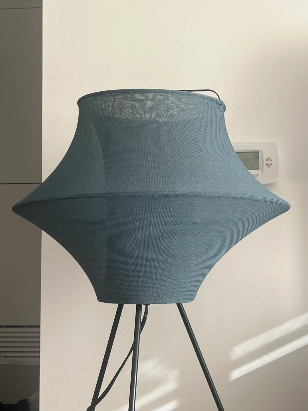 Ikea Floor Lamp with Teal Fabric Shade