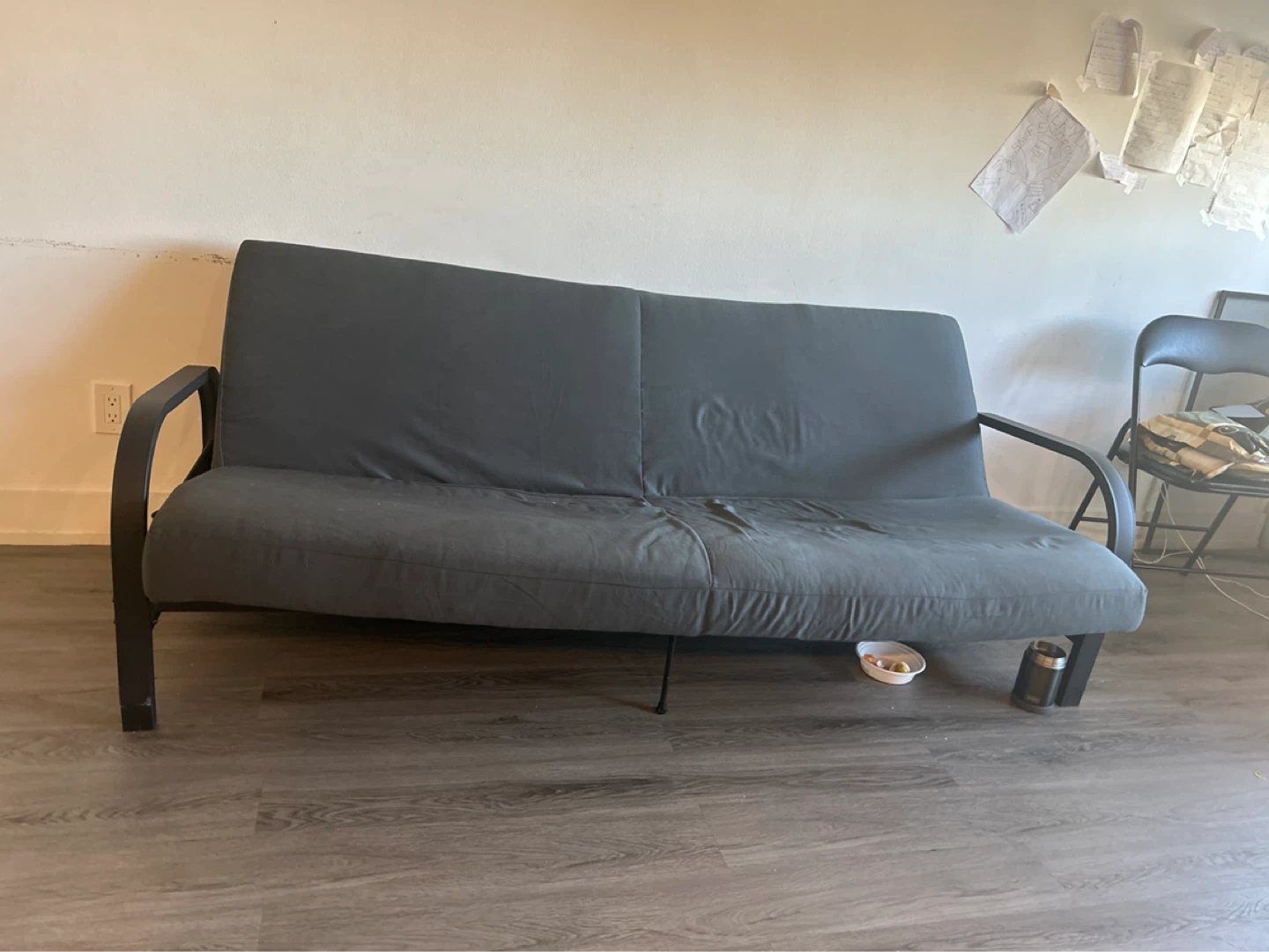 Grey Futon Sofa Bed - photo 4