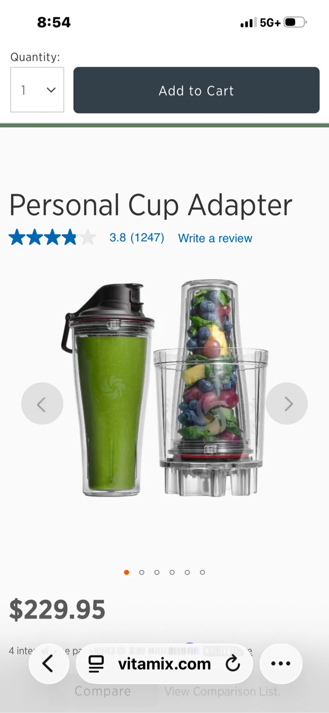 Vitamix Personal Cup Adapter smoothies