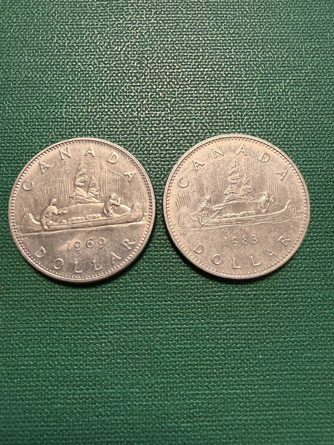 Two Canadian Dollar Coins - 1969 & 1983