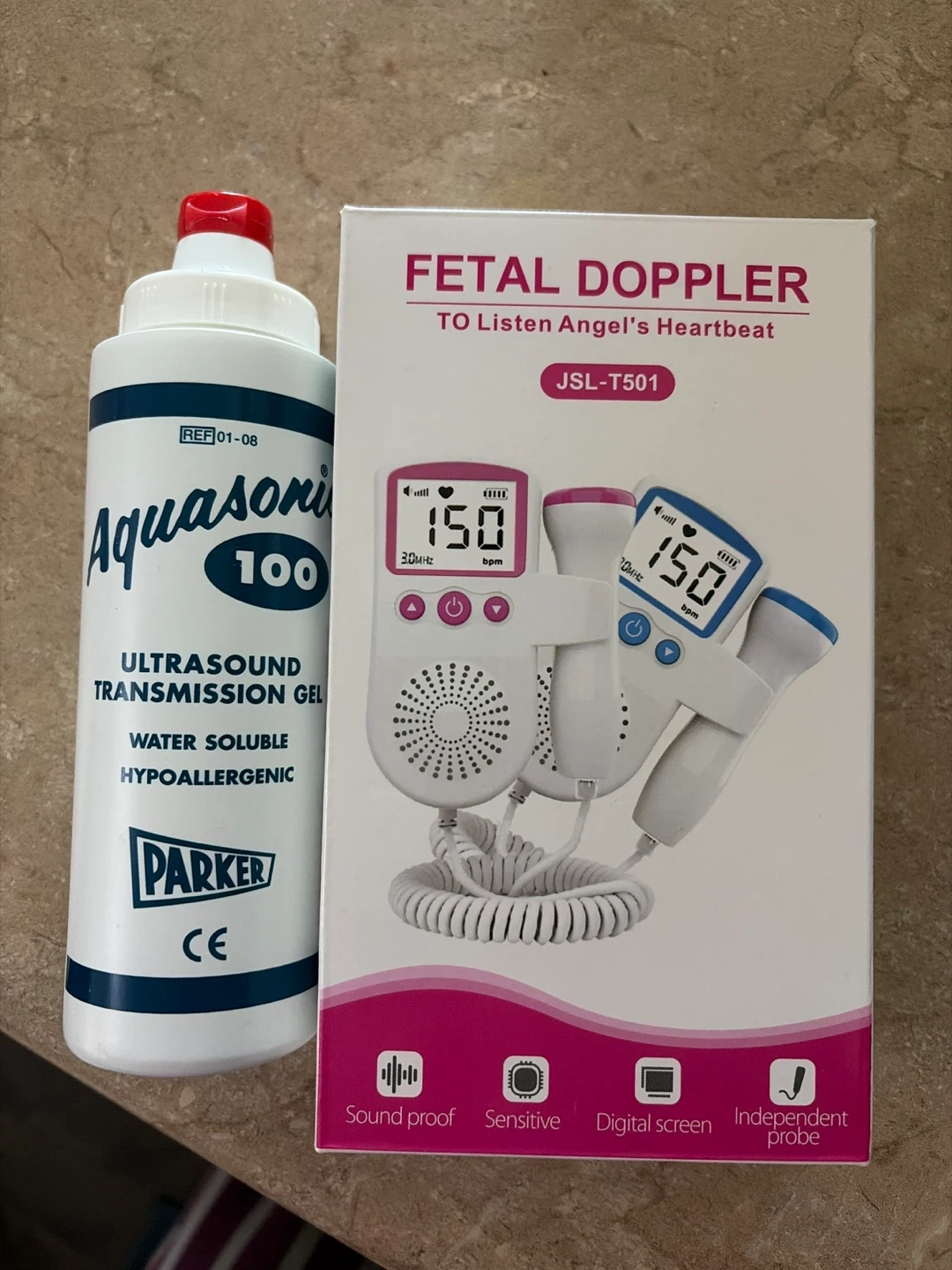 Fetal Doppler JSL-T501 with Ultrasound Gel