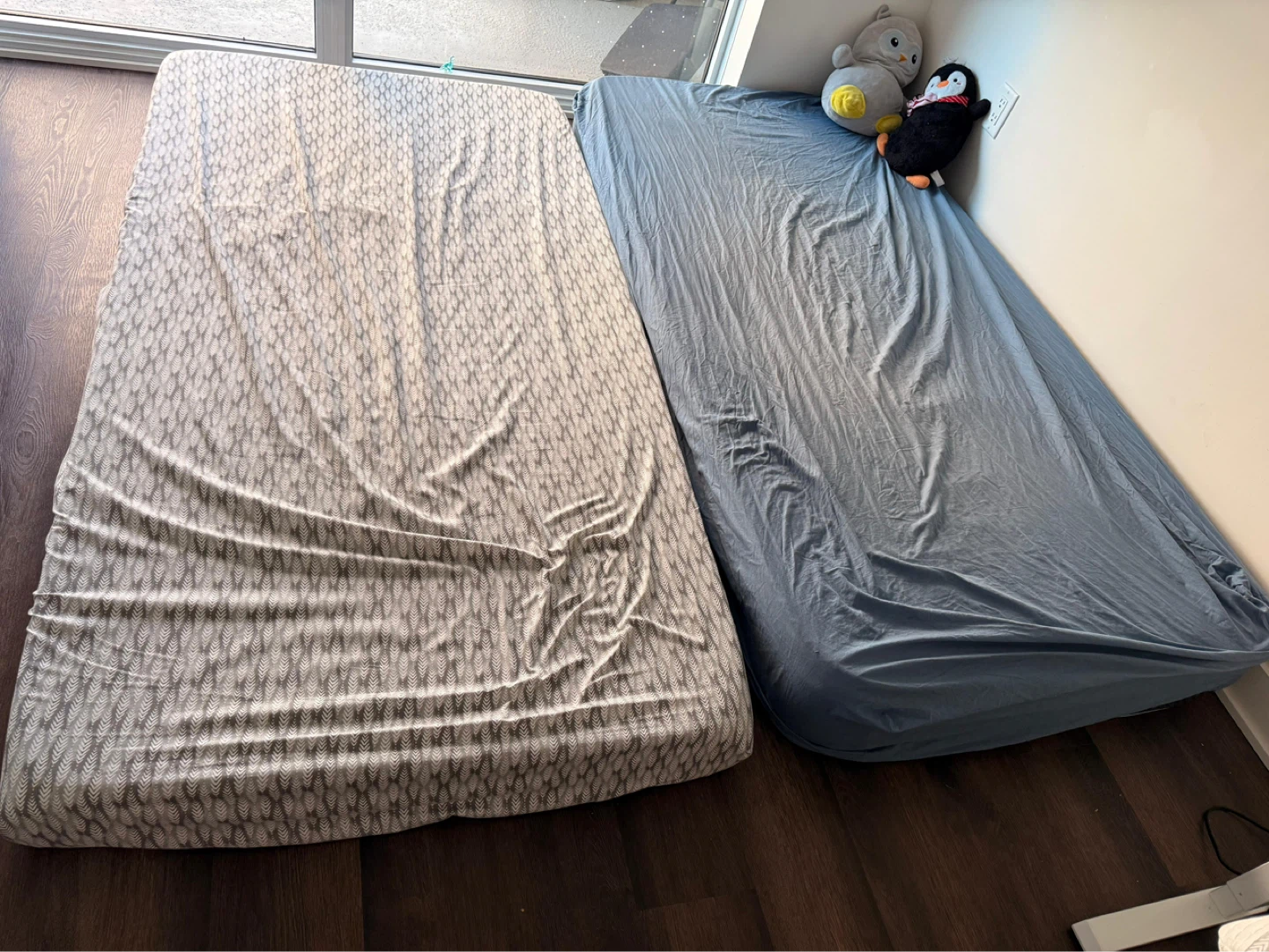 Two twin mattresses