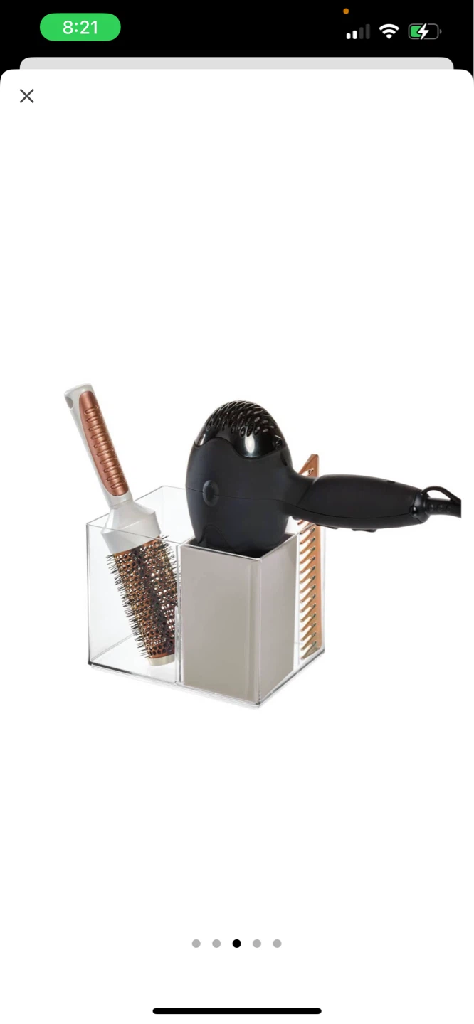 iDesign The Home Edit Heat-Resistant Bathroom Hair Tool Holder