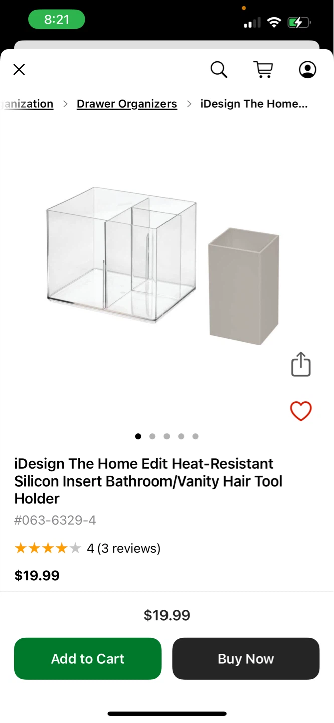 iDesign The Home Edit Heat-Resistant Bathroom Hair Tool Holder - photo 5