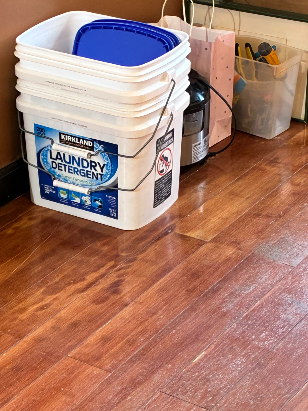 Plastic buckets with lids