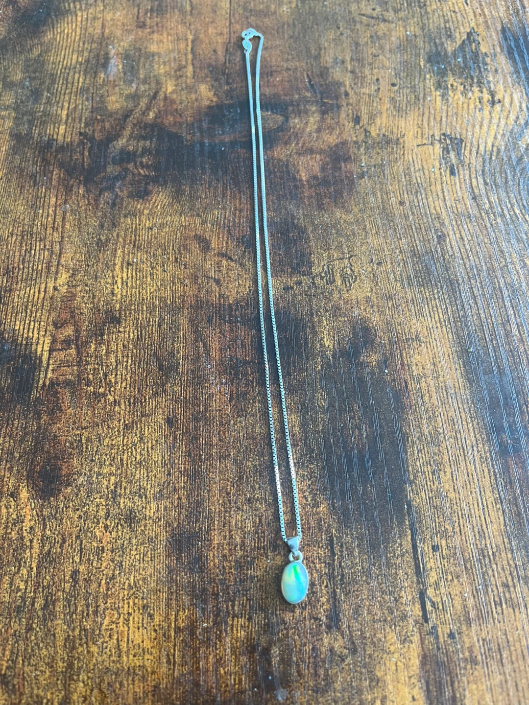 Sterling Silver Opal Pendant Necklace - photo 3